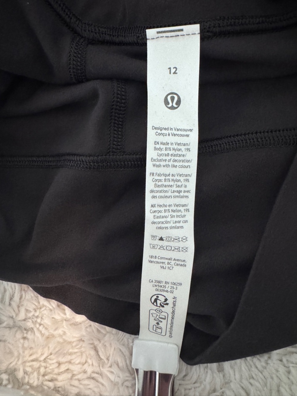 NWT Lululemon Align Black 28” inseam High Rise Leggings with pockets Size 12 - Picture 5 of 5